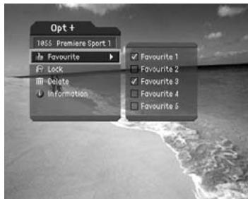 HUMAX DV-1100S - Add a channel to favourite group - 2