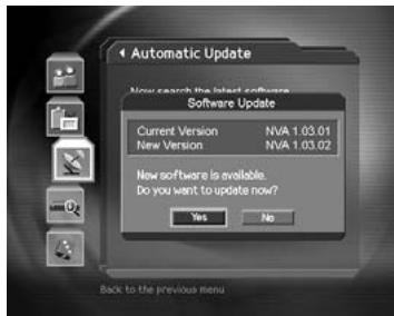 HUMAX DV-1100S - If new version of software is detected during watching a programme. - 1