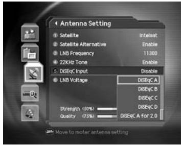 HUMAX DV-1100S - DiSEqC Input - 1