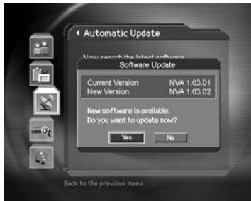 HUMAX DV-1100S - If using Automatic Update - 1