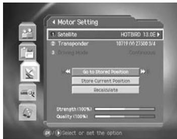 HUMAX DV-1100S - Motor Setting - 1