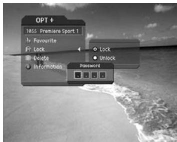 HUMAX DV-1100S - Lock/Unlock a Channel - 2