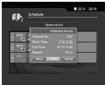 HUMAX DV-1100S - Adding Reservation - 1