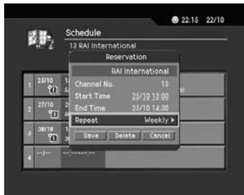 HUMAX DV-1100S - Editing Reserved Programme - 1