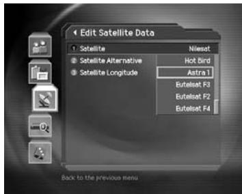 HUMAX DV-1100S - Edit Satellite Data - 1