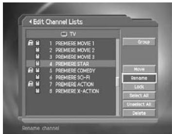 HUMAX DV-1100S - Rename a Channel - 1