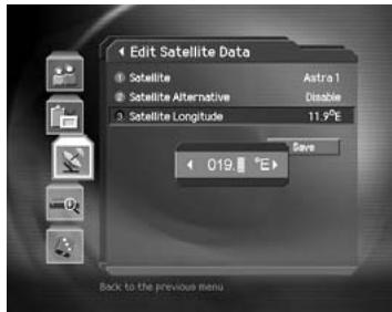 HUMAX DV-1100S - Edit Satellite Data - 3