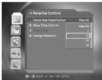 HUMAX DV-1100S - Setting Censorship - 1