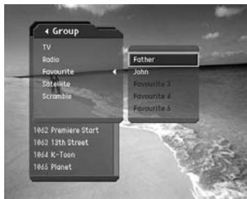 HUMAX DV-1100S - Changing Channel List Group - 1