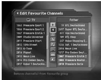 HUMAX DV-1100S - Add/Remove favourite channels - 2