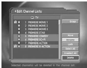 HUMAX DV-1100S - Delete Channels - 1