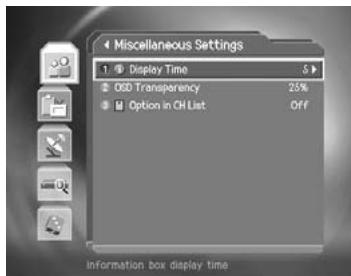 HUMAX DV-1100S - Miscellaneous Settings - 1