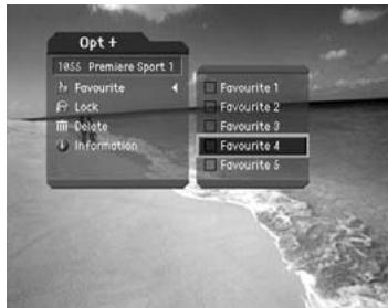 HUMAX DV-1100S - Add a channel to favourite group - 1