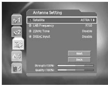 HUMAX DV-1100S - Antenna Setting - 1