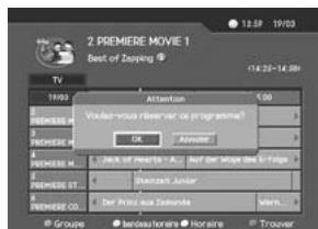 HUMAX F2-7002 - Réservation d'un enregistrement - 1