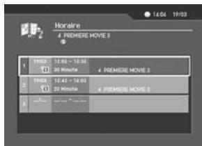 HUMAX F2-7002 - Affichage d'un programme réservé - 2
