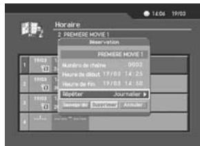 HUMAX F2-7002 - Édition de programmes réservés - 1