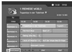 HUMAX F2-7002 - Affichage d'informations sur le programme avec le bandeau horaire - 1