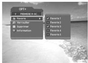 HUMAX F2-7002 - Ajout d'une chaîne au groupe favori. - 2