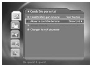 HUMAX F2-7002 - Configuration des horaires de diffusion - 1