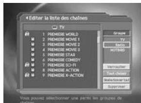 HUMAX F2-7002 - Sélection d'un groupe de chaînes - 1
