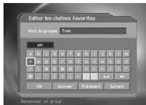 HUMAX F2-7002 - Renommer une liste de chaînes favorites - 2