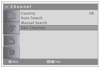 HUMAX LGB-19DTT - Editing Favourite Digital Channels - 1