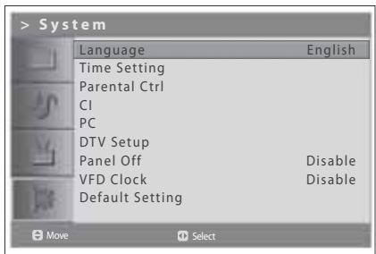 HUMAX LGB-19DTT - Selecting the Menu Language - 1