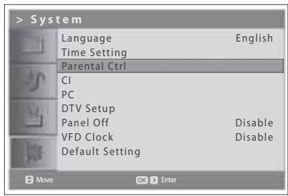 HUMAX LGB-19DTT - Parental Control - 1