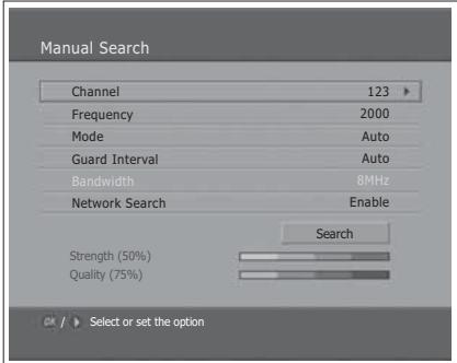 HUMAX LGB-19DTT - Scanning Digital Channels Manually - 2