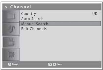 HUMAX LGB-19DTT - Scanning Digital Channels Manually - 1