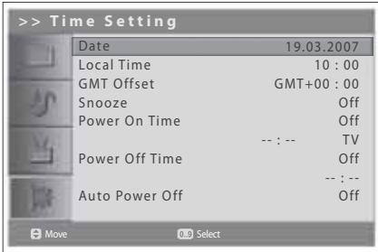 HUMAX LGB-19DTT - Setting the Current Time - 1