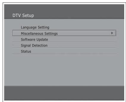 HUMAX LGB-19DTT - Miscellaneous Settings - 1