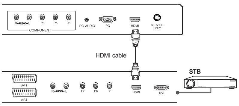 HUMAX LGB-19DTT - Using the HDMI Cable - 2