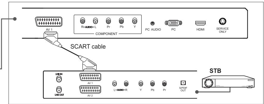 HUMAX LGB-19DTT - Using the SCART cable - 2