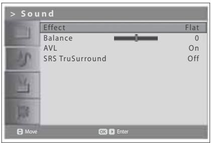 HUMAX LGB-19DTT - Setting the Sound Effect - 1