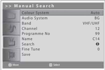 HUMAX LGB-19DTT - Scanning Analog Channels Manually - 2
