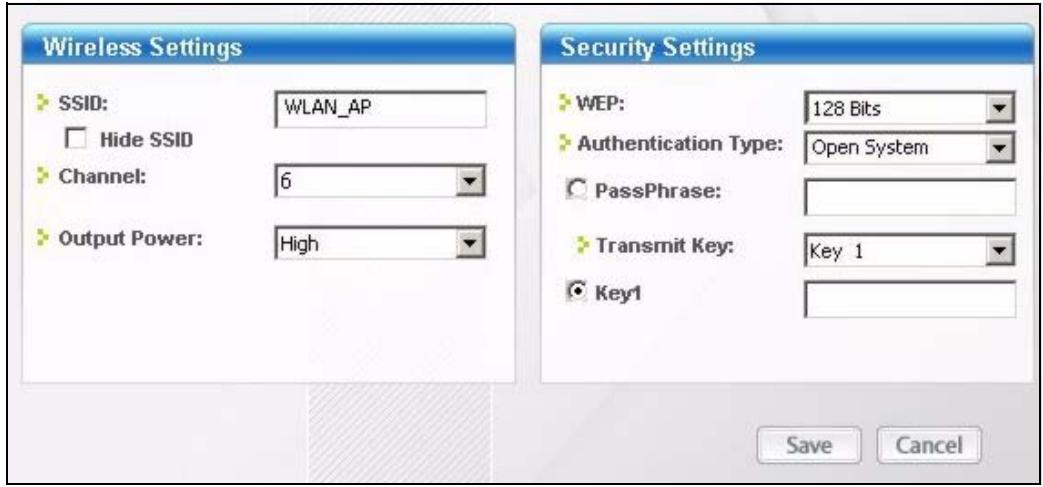ZYXEL AG-320 - The Configuration Screen - 1