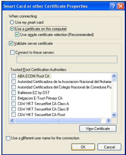 ZYXEL AG-320 - Smart Card or other Certificate Properties - 1