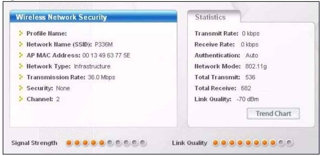 ZYXEL AG-320 - The Link Info Screen - 1