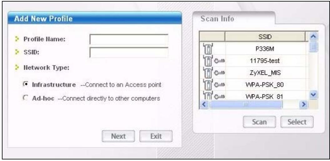 ZYXEL AG-320 - Adding a New Profile - 1