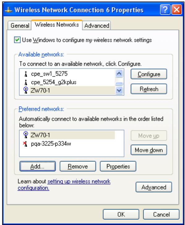 ZYXEL AG-320 - Activating Wireless Zero Configuration - 3