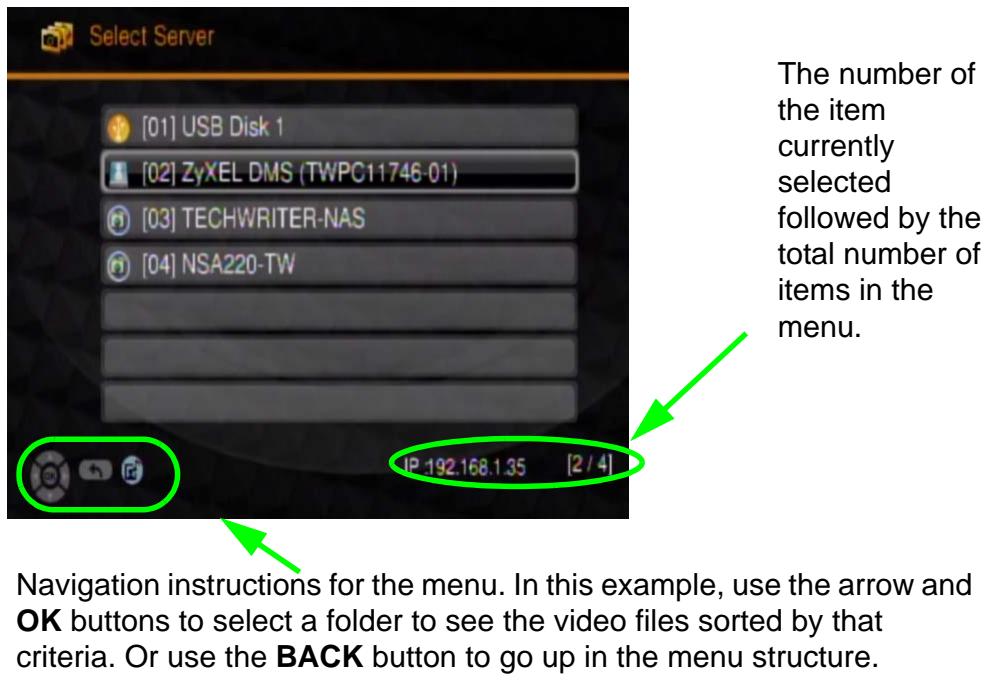 ZYXEL DMA-2500 - Playing a Video File from the Media Server - 2
