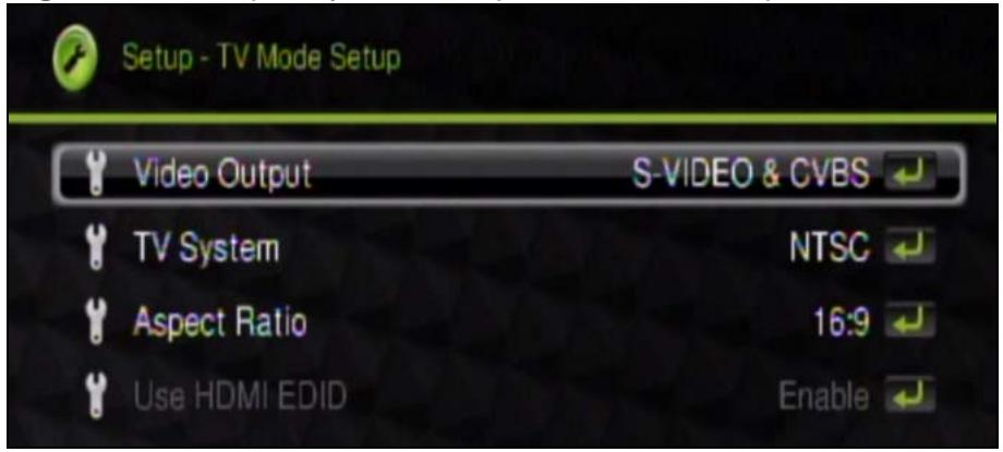 ZYXEL DMA-2500 - Configuring the TV Mode Setup - 1