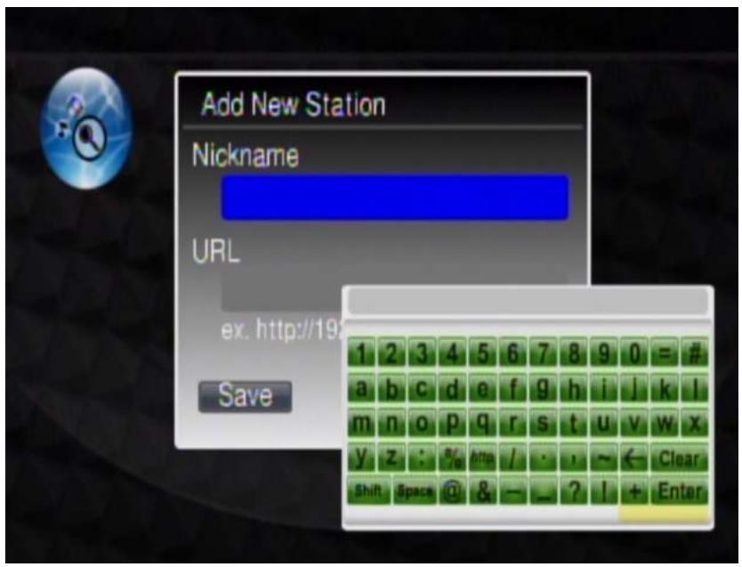 ZYXEL DMA-2500 - You can add a new station or a folder. In this case you select Add New Station. - 2