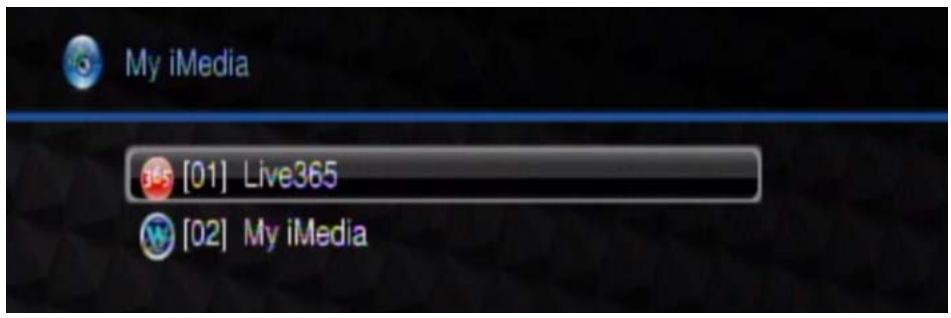 ZYXEL DMA-2500 - Live365.com (My iMedia) Example - 2