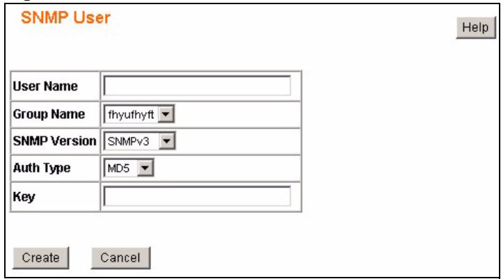 ZYXEL ES-1528 - SNMP User - Create - 1
