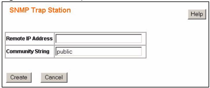 ZYXEL ES-1528 - SNMP Trap Station - Create - 1