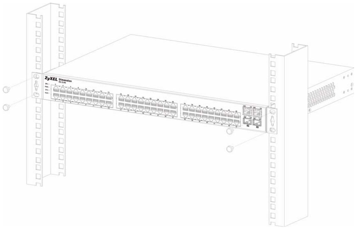 ZYXEL ES-3148 - Mounting the Switch on a Rack - 1