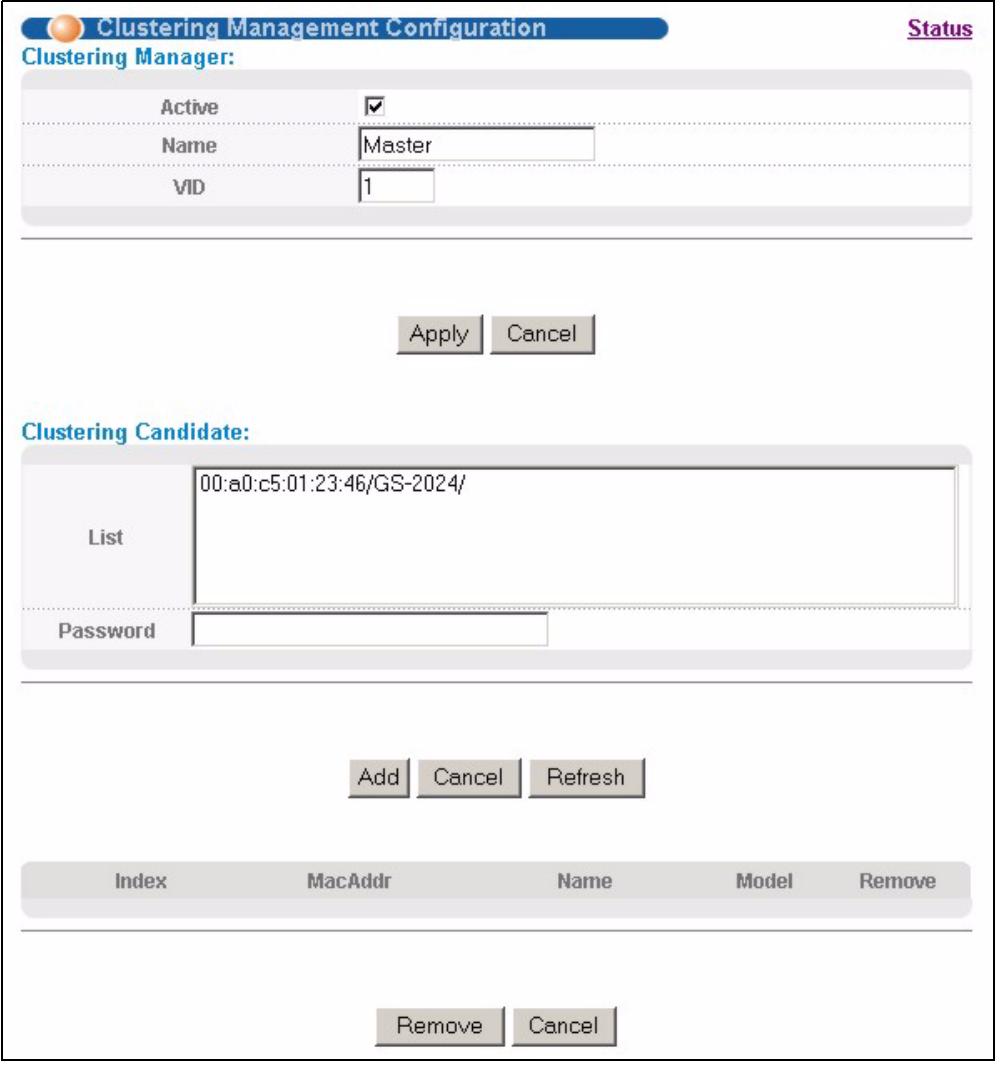 ZYXEL ES-3148 - Configuring Cluster Management - 1